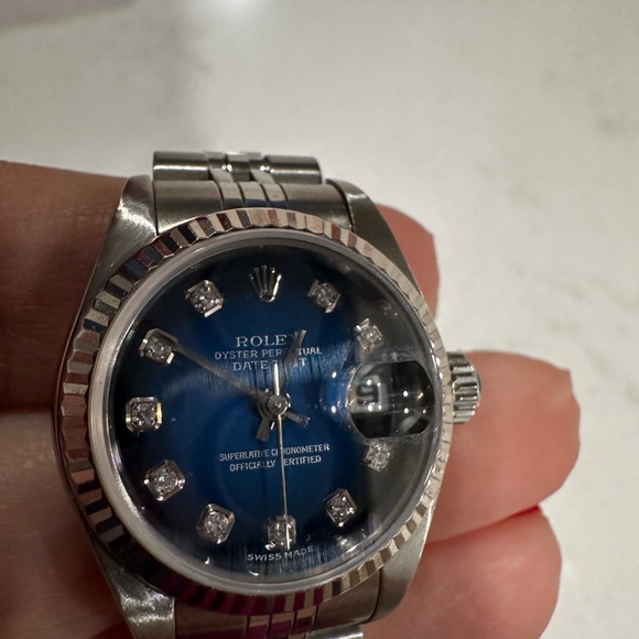 2002 Rolex Ladies Datejust White gold fluted bezel and stainless steel bracelet - Picture 3 of 11